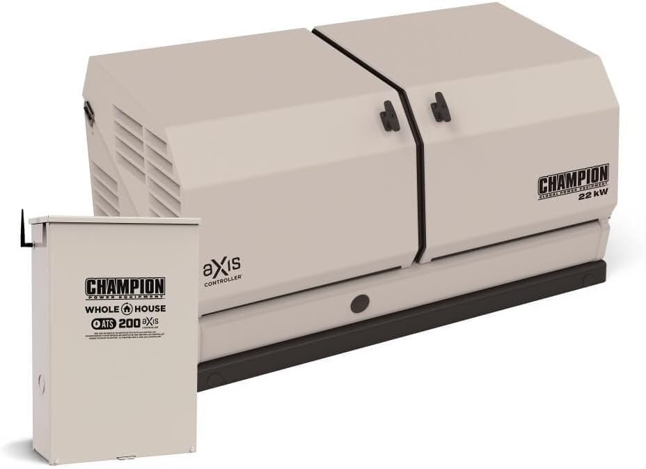 Champion Power Equipment 201122 22 kW aXis Home Standby Generator with 200A Whole House Switch