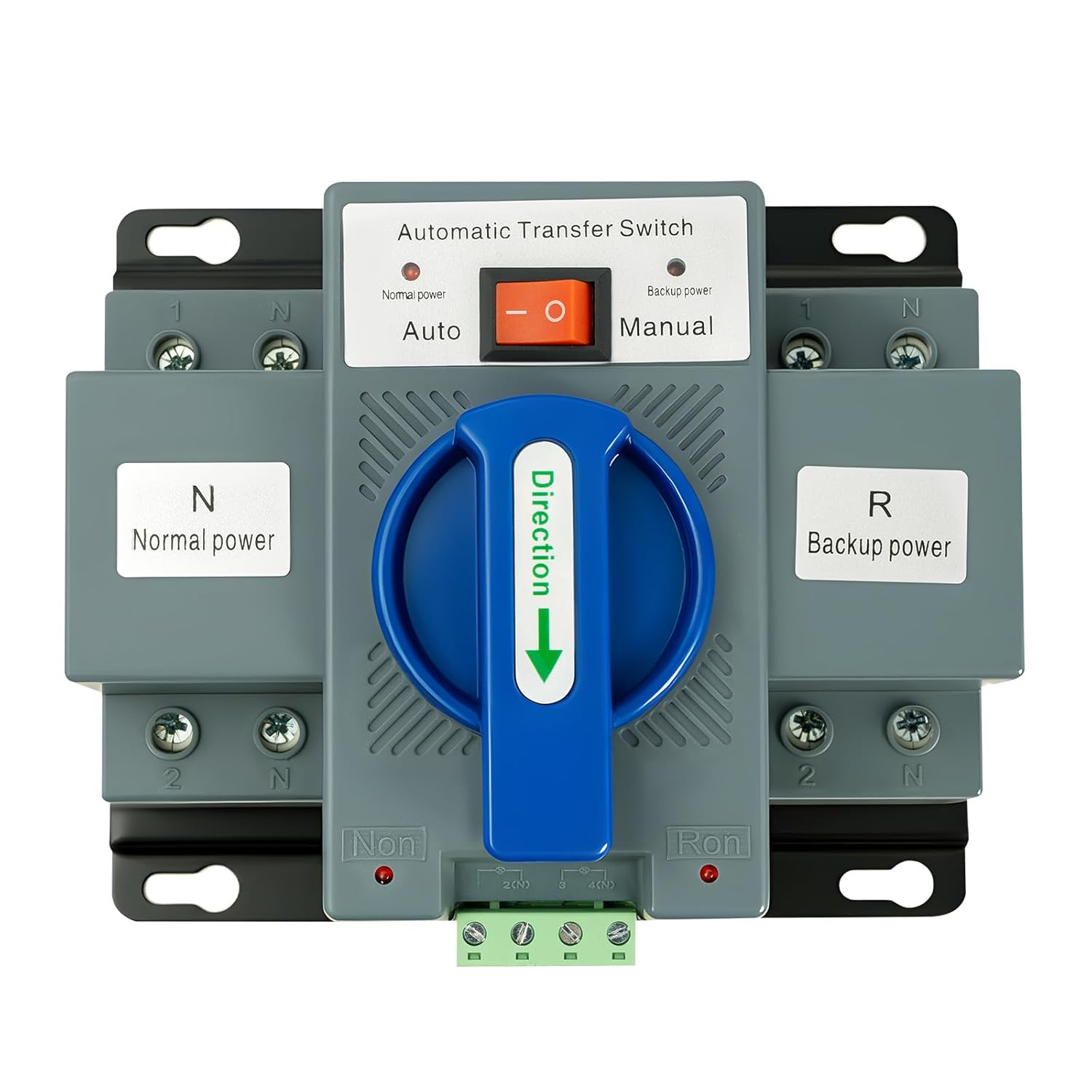 110V Dual Power Automatic Transfer Switch Dual Power Generator Changeover Switch 50HZ/60HZ (2P 63A Blue)